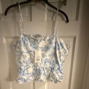 a new day Blue Floral Camisole